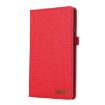Galaxy Tab A9 Red Fabric Texture Flip Leather Case - 2