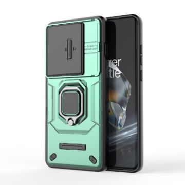 OnePlus 12 5G Camshield Shockproof Case with Holder - Green - 1