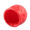 Red Universal 50mm Automatic Tow Bar Ball Cap Rubber Protector - 3
