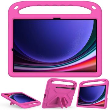 Samsung Galaxy Tab S9+ Rose Red EVA Shockproof Case with Holder - 1