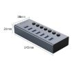 ORICO 7-Port USB 3.0 HUB with Individual Switches (US Plug) - 3
