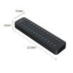 ORICO CT2U3-13AB USB 3.0 HUB 13 Ports with Switches, UK Plug, Black - 3