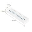 ORICO CT2U3-13AB 13-Port USB 3.0 HUB with Switches (US Plug, White) - 3