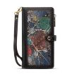 Moto G86 Power Star Series Lanyard Wallet RFID Leather Case Black - 2