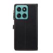 Moto G86 Power Star Series Lanyard Wallet RFID Leather Case Black - 3