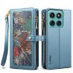 Moto G86 5G ESEBLE Lanyard Zipper Wallet RFID Case (Blue) - 1