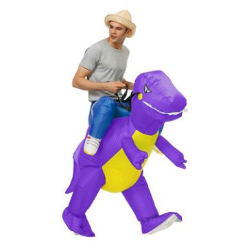 Purple Dinosaur Halloween Inflatable 3D Cartoon Costume, Size: L - 1