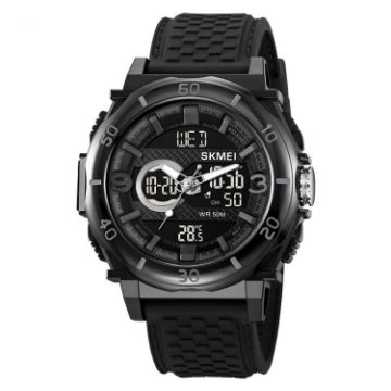SKMEI 2098 Men's Waterproof Digital Watch with Thermometer - Black - 1