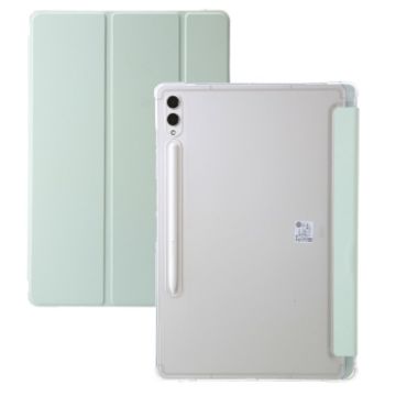Samsung Galaxy Tab S9+ Green Acrylic Leather 3-Fold Case - 1