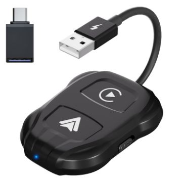 THT-020-9 Wired to Wireless USB/USB-C Carplay/Android Auto Adapter - 1