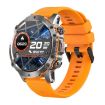 AK56 IP67 BT5.1 Smart Watch, Voice Call/Health, Silicone Orange Strap - 1