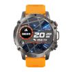 AK56 IP67 BT5.1 Smart Watch, Voice Call/Health, Silicone Orange Strap - 2