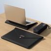 13/14" Dark Green Laptop Sleeve & Accessories Bag Holder - 2