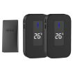 C303B Wireless Doorbell & Elderly Pager with Display, UK Plug (Black) - 1