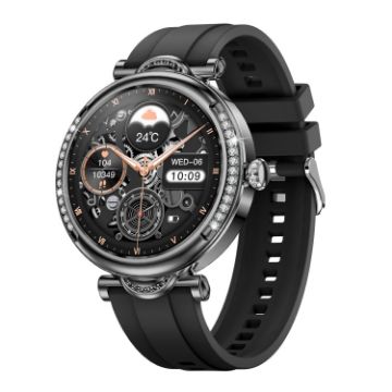CF32 Lady Smart Watch, 1.27" Screen, Silicone Band, 100+ Sports Modes - 1