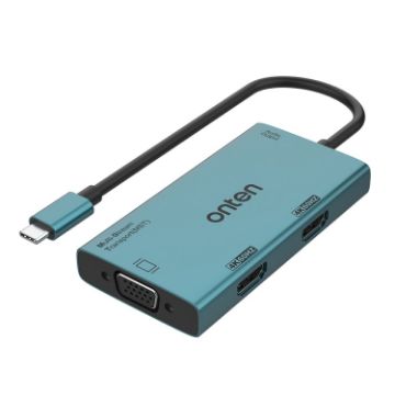 Onten M206 4K 60Hz Type-C to HDMI VGA 3.5mm Video Converter Adapter - 1