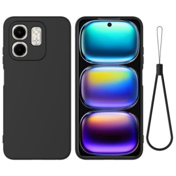Infinix Smart 9 Black Liquid Silicone Dropproof Full Coverage Case - 1
