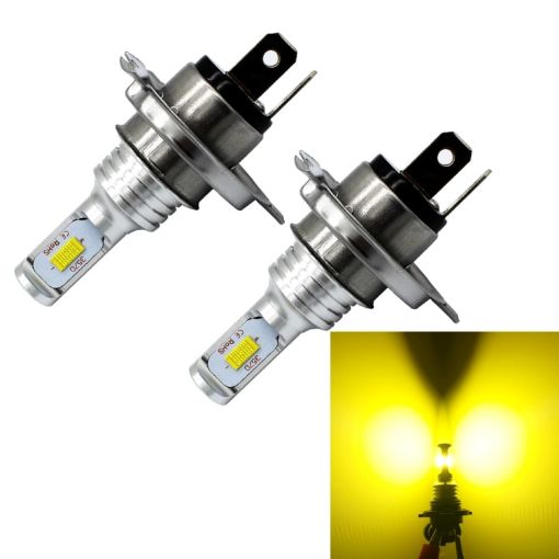 2 PCS H4 LED Car Fog Bulbs, 72W 1000LM 6000K White (Yellow Light) - 1