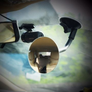 Adjustable 360 Windshield Blind Spot Mirror with Suction Cup - 1