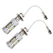H3 5W 250LM Car Fog Lights with 16 LED Bulbs, White, 2PCS - 2