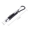 Mini LED Flashlight Keychain with Money Detecting Feature 2pcs (Black) - 2