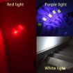 Mini LED Flashlight Keychain with Money Detecting Feature 2pcs (Black) - 6