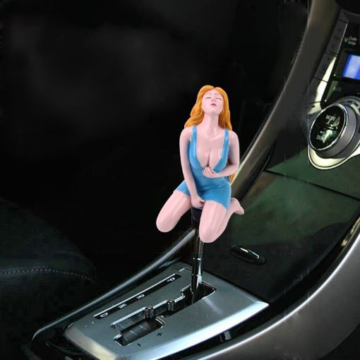 Sexy Blue Universal Gear Shift Knob with Three Covers for All Cars - 1