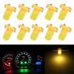 10 PCS 2W T3 Wedge Dashboard LED Indicator Bulbs (Amber) - 1