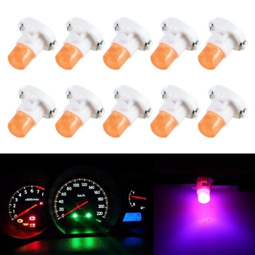 10PCS T4.2 Pink LED Dashboard Gauge Bulbs - 2W Instrument Panel Lamps - 1