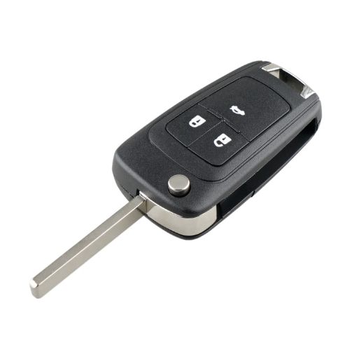 Opel Car Key Replacement Case with Foldable Blade - 3 Buttons - 1