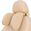 Adjustable Beige Car Neck Rest Pillow with Phone Holder & Hook - 1
