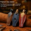 Red Cowhide Leather Key Cover for Mercedes-Benz Old Style Car - 5