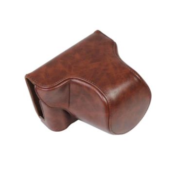 PU Leather Full Body Camera Case for FUJIFILM X-A7/X-A20 (Coffee) - 1