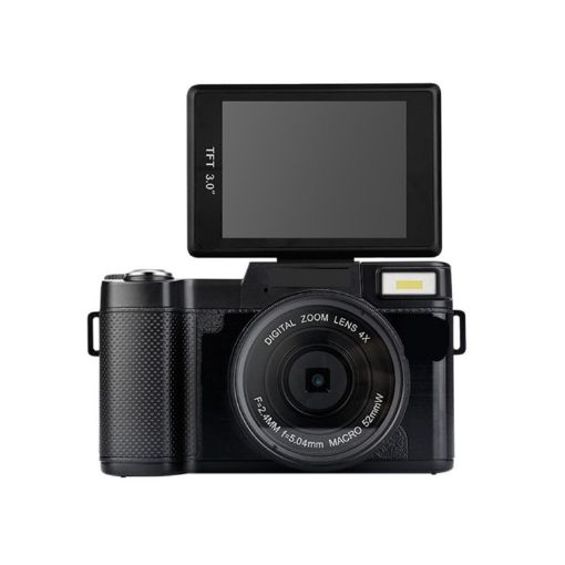 R2 2.7K Vlog Camera with 4X Zoom & 3.0" Flip Screen (Black) - 1