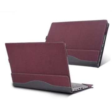 Lenovo ThinkPad E15 Gen 3 Leather Shockproof Case, Wine Red - 1