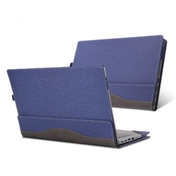 Lenovo K14 Gen 1 Laptop Leather Shockproof Case - Dark Blue - 1