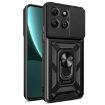 For Honor X6b 4G Black TPU+PC Phone Case with Sliding Camera Cover - 1