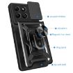 For Honor X6b 4G Black TPU+PC Phone Case with Sliding Camera Cover - 3