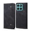 Moto G56 5G Black Denim Texture Flip Leather Case - 1