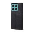 Moto G56 5G Black Denim Texture Flip Leather Case - 3