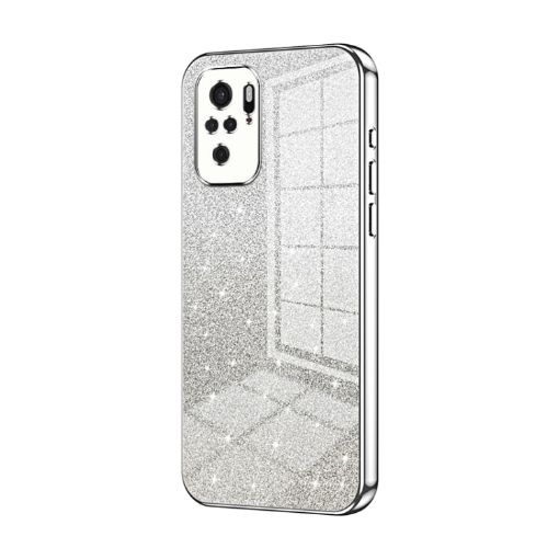 Xiaomi Redmi Note 10/10S Glitter Gradient Phone Case (Silver) - 1