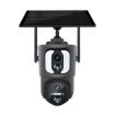 ESCAM QF390 Solar WiFi Camera 2x2MP, Two-way Voice, Alarm, Black - 1