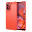 Red Carbon Fiber Brushed TPU Case for Motorola Moto G05 - 1