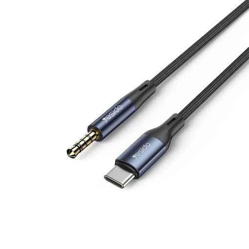 Yesido YAU42 USB-C to 3.5mm AUX Audio Adapter, 1m (Black) - 1