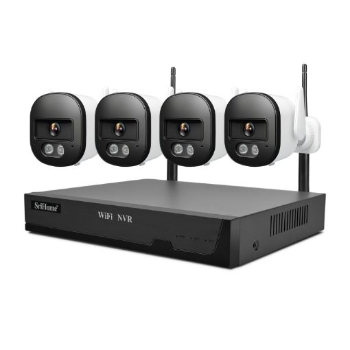 SriHome NVS001E-IPC056 Ultra HD 4CH WiFi NVR Set (US Plug) - 1