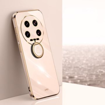 Xiaomi 14 Ultra 5G Pink TPU Phone Case with Ring Holder - 1