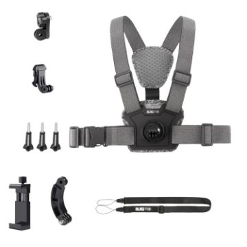 7 in 1 Phone Clamp Body Mount with Chest Strap & Screw (Grey) - 1
