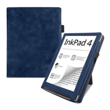 Pocketbook InkPad 4/Color 2/3 Blue Calfskin Leather Tablet Case - 1