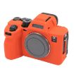 Sony ILCE7RM5/A7R5 Litchi Texture Silicone Case (Orange) - 1