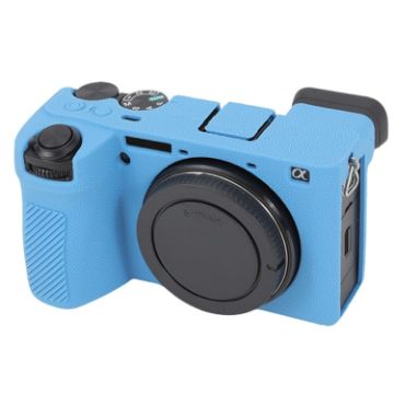 Sony ILCE-6700/A6700 Blue Litchi Silicone Protective Case - 1